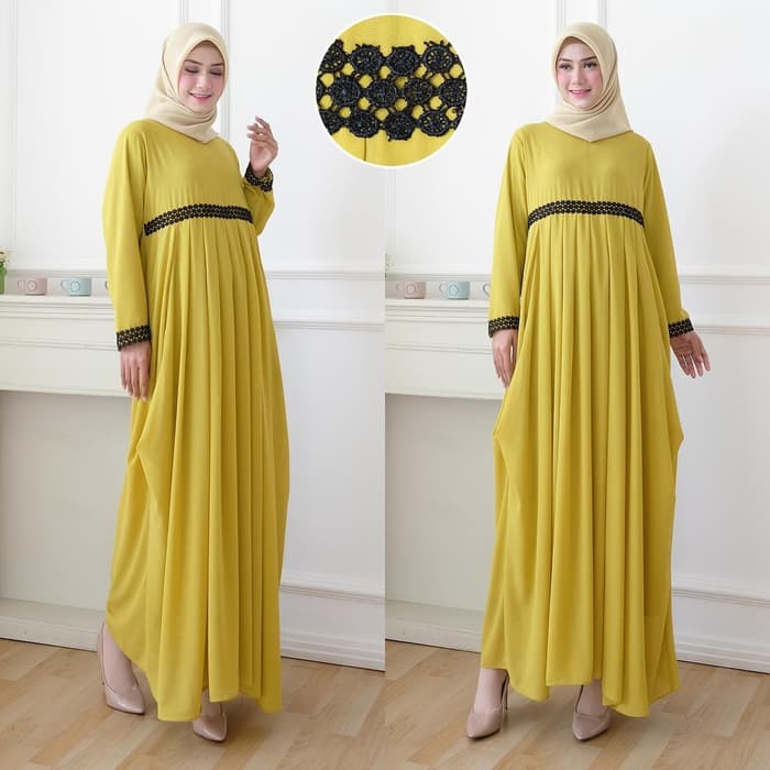 Gamis Lemon Cocok Dengan Jilbab Warna Apa - Gamis Set ...