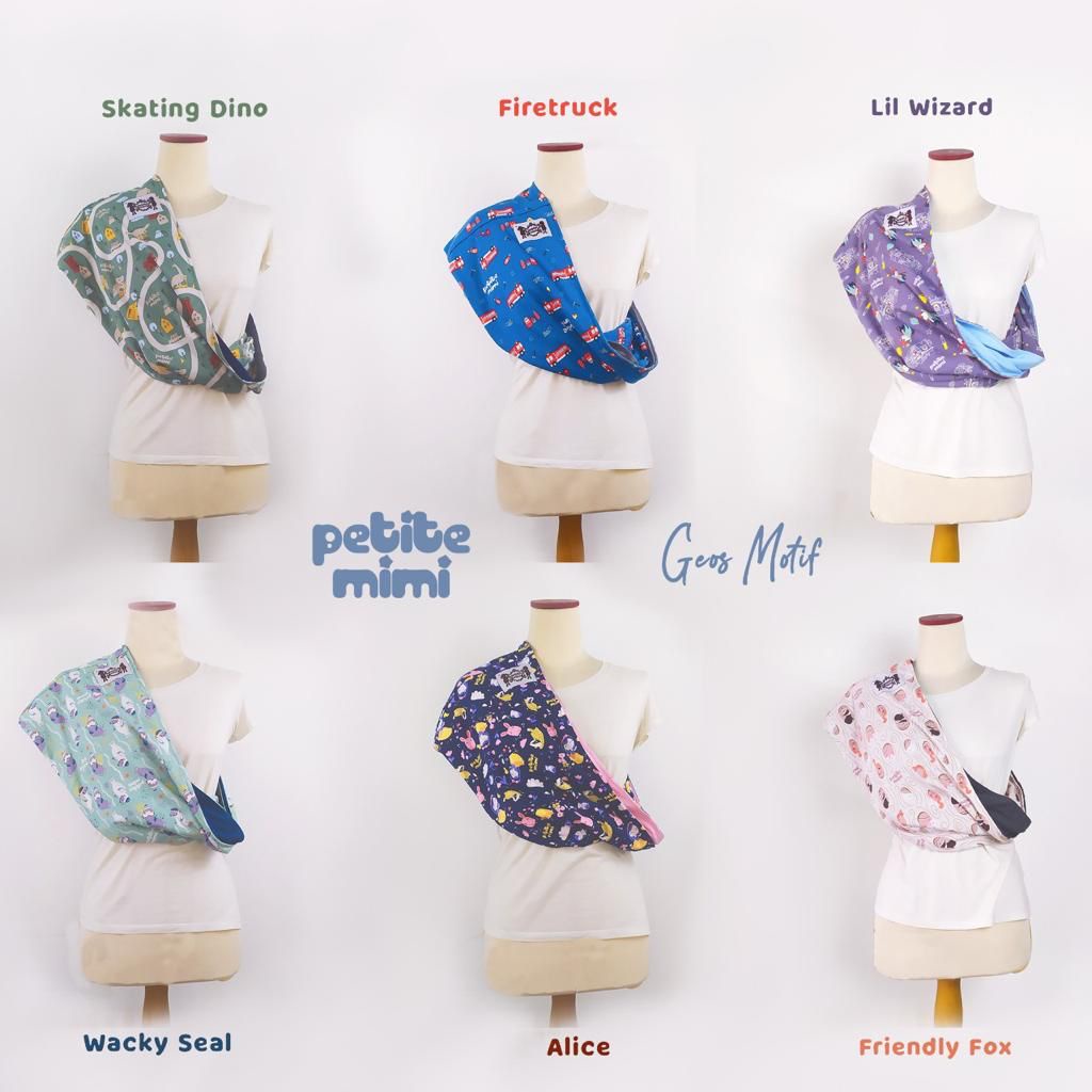 Petite Mimi Gendongan Geos Simple Sling Polos &amp; Motif / Petite Simple Sling Warp Kaos Polos