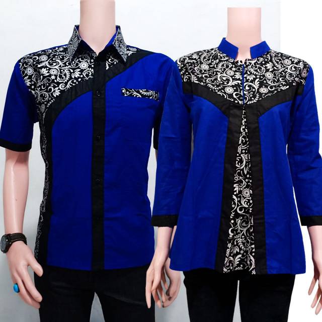 Maura/Couple Kombinasi/Sania Ruffle Batik Couple Pesta S.M.L.XL.XXL