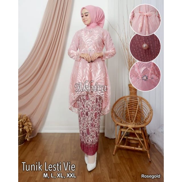 Kebaya Tunik Lesty Vie / Tunik Kebaya Brukat Modern / Kebaya Wisuda /  Kebaya Pesta / Kebaya Modern