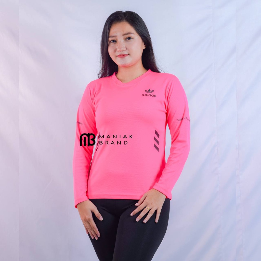 Kaos Olahraga Wanita Lengan Panjang Baju Senam Gym Sporty Muslim Running Atasan Zumba Muslimah Gowes Sepeda Lari Fitnes (PY-B L/S)