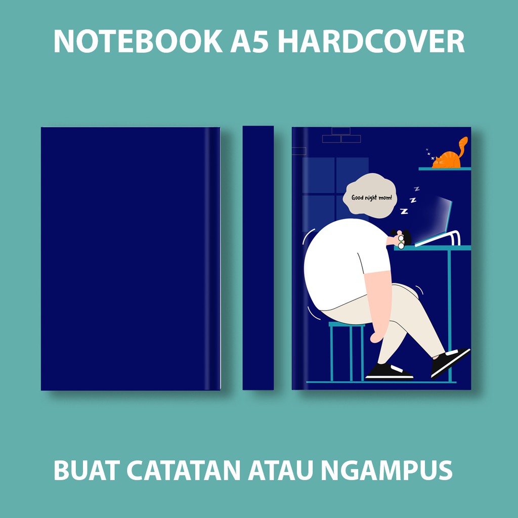 

Buku Catatan Bergaris Tebal A5 100 Lembar Sampul Hardcover-39