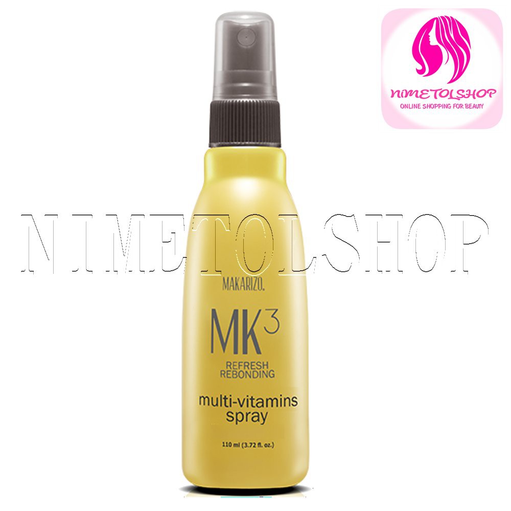 MAKARIZO Mk3 Refresh Rebonding Multi Vitamin Serum 110ml Spray Mencegah Rambut Kering   Bercabang