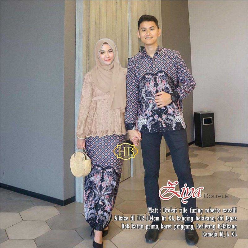 COUPLE BATIK KELUARGA MUSLIM TERBARU 2021 MODERN LEBARAN MURAH