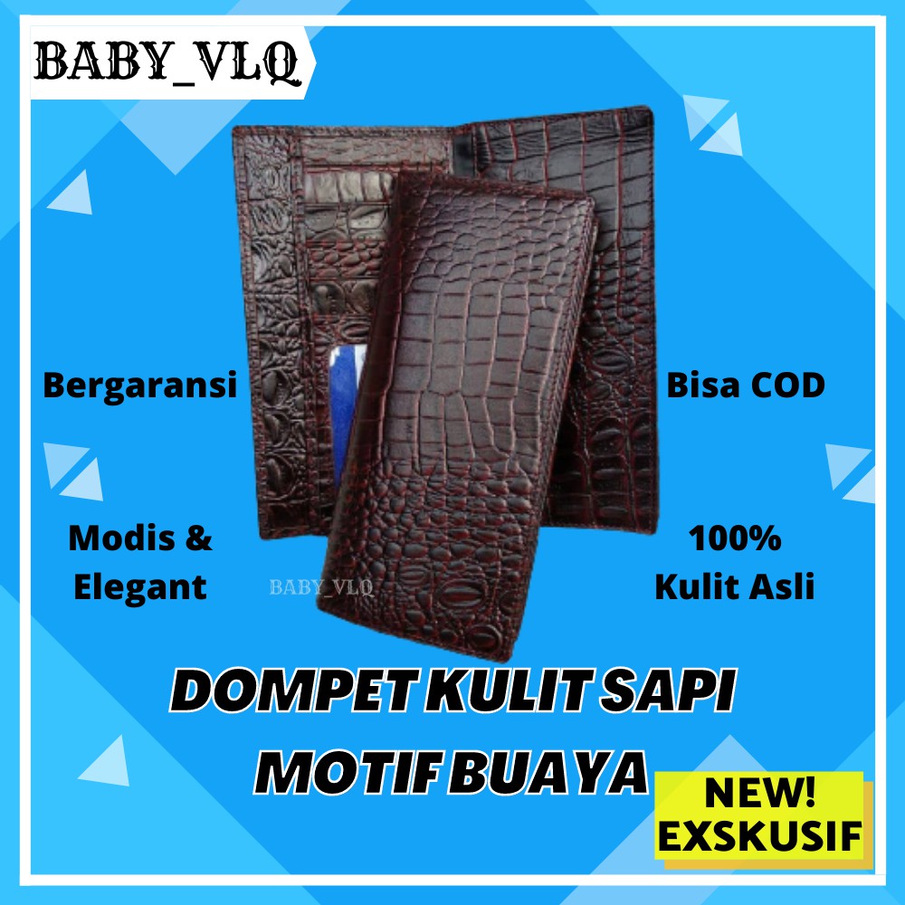 Dompet Wanita Pria Kulit Asli Dompet Panjang Kartu Kulit Asli Cowok Cewek RR19