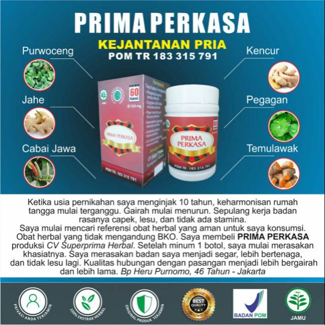 HERBAL PERKASA MEMBANTU MENJAGA STAMINA/MEMULIHKAN STAMINA/MENINGKATKAN GAIRAH