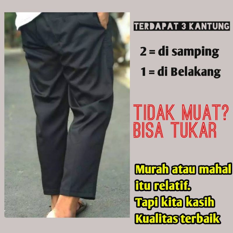 CELANA PANJANG SIRWAL PRIA - PANGSI DEWASA - CINGKRANG SUNNAH - LAA ISBAL - PENSIL COWOK