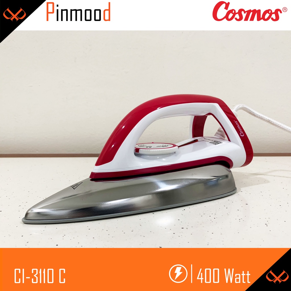 COSMOS SETRIKA LISTRIK CI-3110 C CERAMIC COATING DRY IRON GOSOKAN BAJU ANTI LENGKET GARANSI RESMI 1 TAHUN