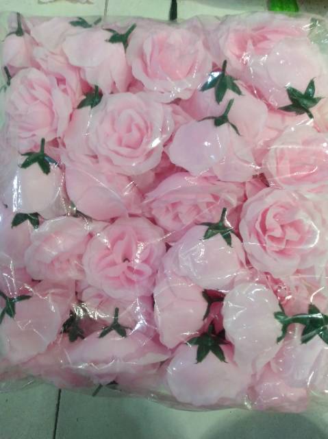 Kepala Bunga Mawar (MAK) ISI 100PCS/kepala bunga artificial/kepala mawar/kuntum mawar ISI 100PCS