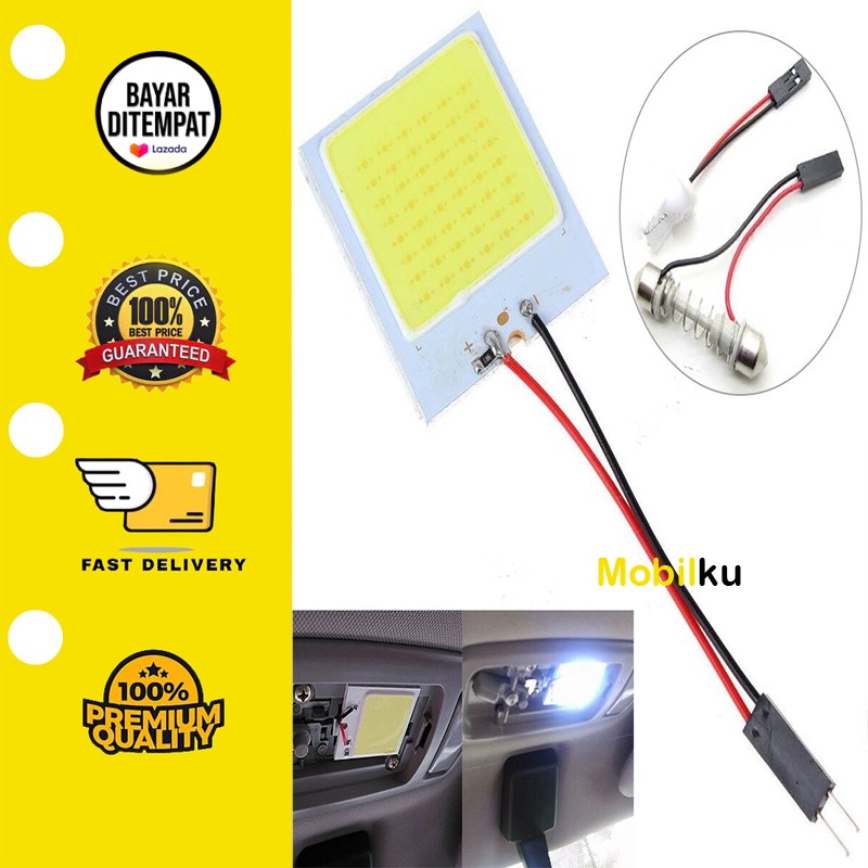 [48 Titik LED] Lampu LED Kabin Plafon COB Plasma COB 48 titik 40mm x 35mm Festoon T10