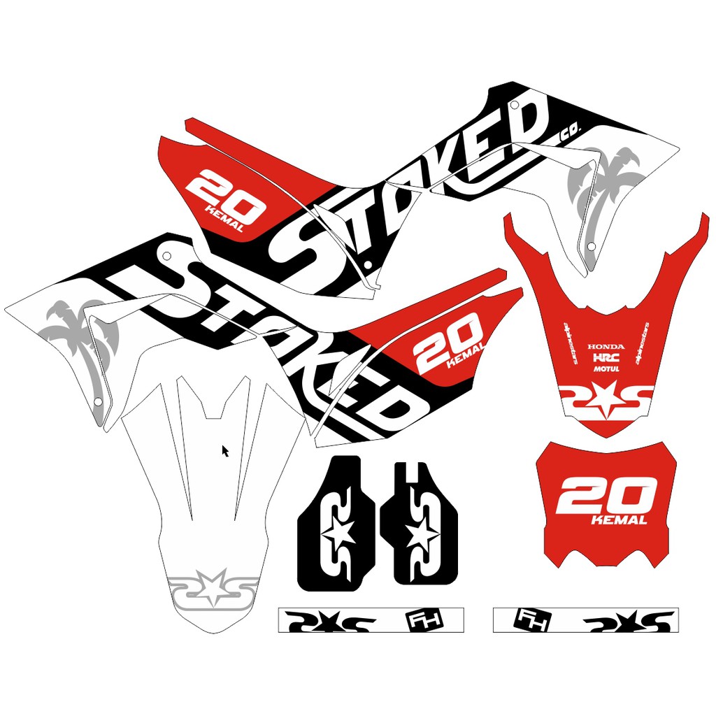 Sticker DECAL CRF 150 L Bisa Custom Stiker Honda CRF 150 L  (30)