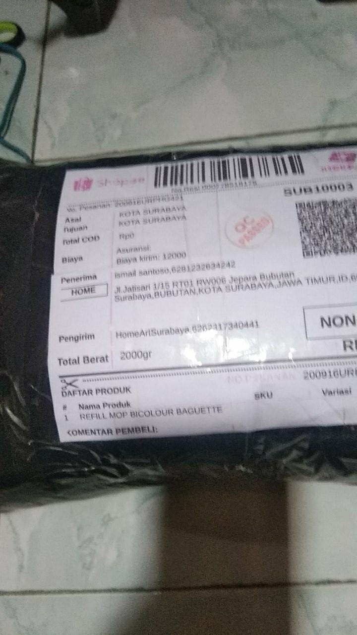 Refill Mop Bicolour Baguette