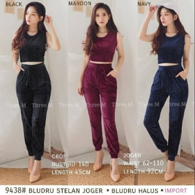 BM-9438# Joger Bludru Set Clana wanita 0133 TBF