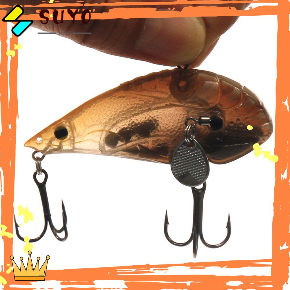 Suyo Umpan Pancing Hard Bait Bentuk Udang Imitasi Ukuran 70mm 18g VIB