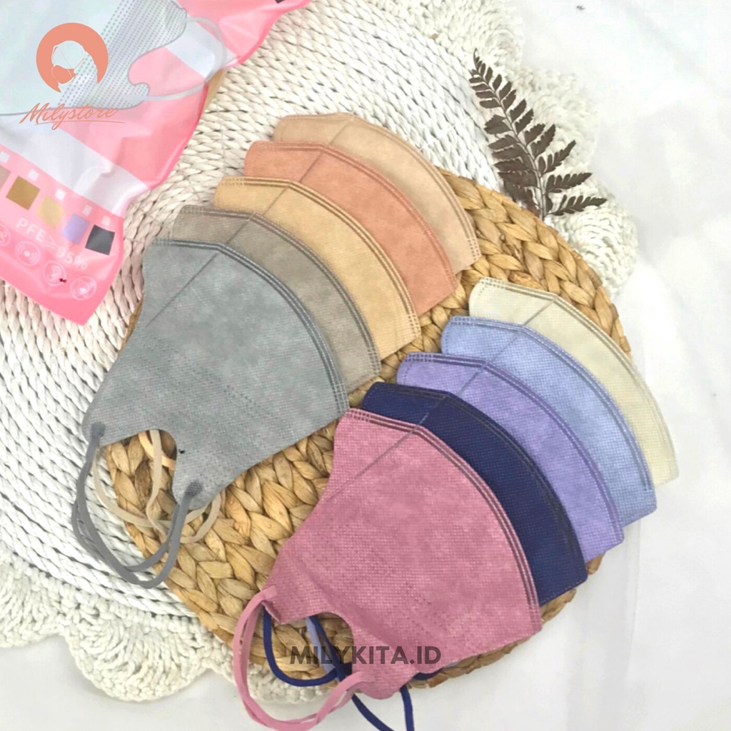 Masker Duckbill FM Putih 3 ply Import 50 pcs Cantol Kuping Murah Earloop
