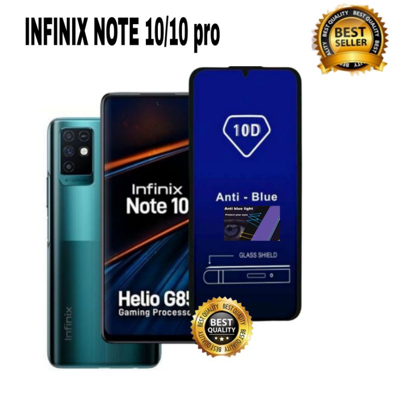 Tempered Glass Blue Light INFINIX NOTE 12 G96 12 11 11S 11NFC 11 PRO 10 10 PRO  8 HOT 12 12 Play 10S  10 11 11s 11s NFC SMART 6 Zero 5G Tg Layar Anti Radiasi Full Cover