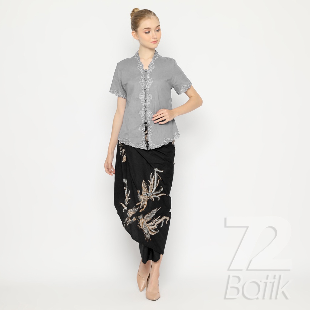 ROK BATIK SPAN Skirt Lilit Kebaya Instan Modern Wanita Motif Burung Warna Hitam 721031 CAP 72 - Rok Batik Lilit Bawahan Skirt Kamen Kebaya Songket Batik Panjang Plisket Span Instan Jadi Bali Lembaran Premium Modern Untuk Wanita Kondangan