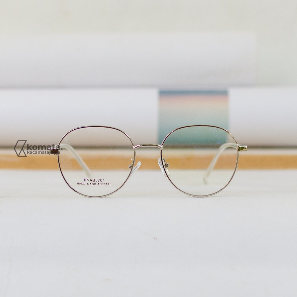 Kacamata oval full besi ringan Widati 05