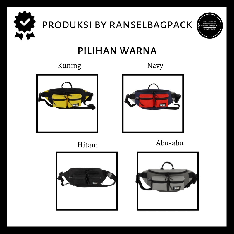 Tas Waistbag Pria - Selempang Bahu Gaya Model Kekinian Fashion Korea Terbaru Stylish Termurah Bagus Terbaru Kualitas Import Lokal Original Simple Casual Premium Classic Mini Traveling  Elegan  Unisex Laki-laki Cowok