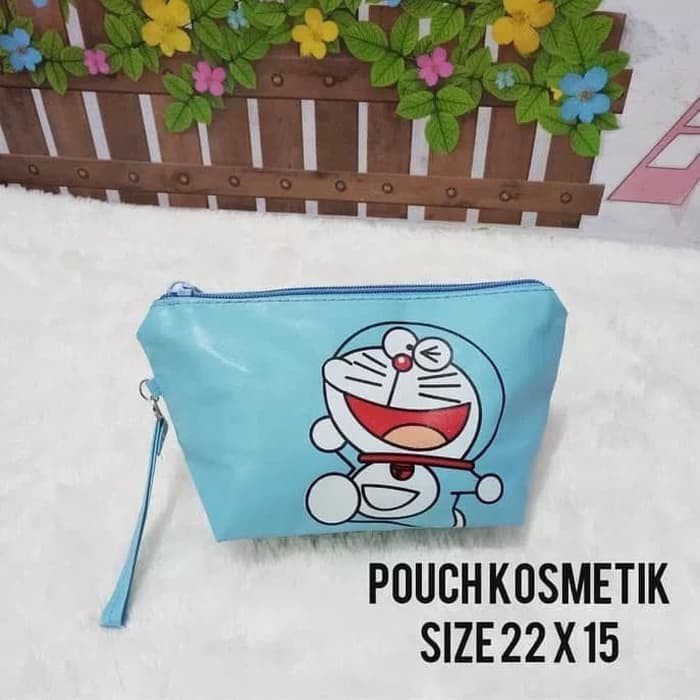 Tas kosmetik doraemon / pouch kosmetik doraemon plus tali