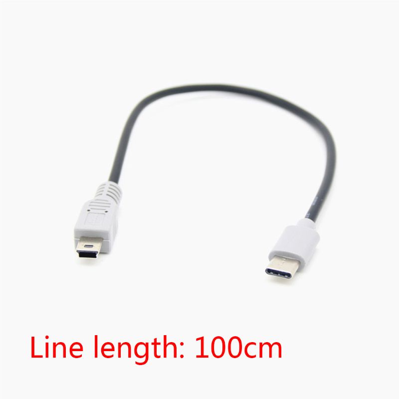 VIVI   1M USB Type C 3.1 Male To Mini USB 5 Pin B Male Plug Converter OTG Adapter Lead Data Cable for Mobile Macbook Accessories