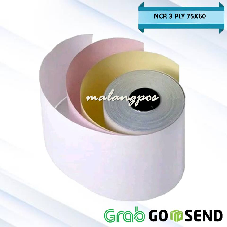 KERTAS STRUK KASIR NCR 75X60 MM 3PLY RANGKAP 3 PRINTER EPSON TMU220 PRINTER DOTMATRIX