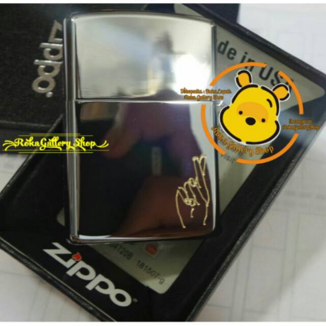 Korek zippo silver chrome custom grafir jari
