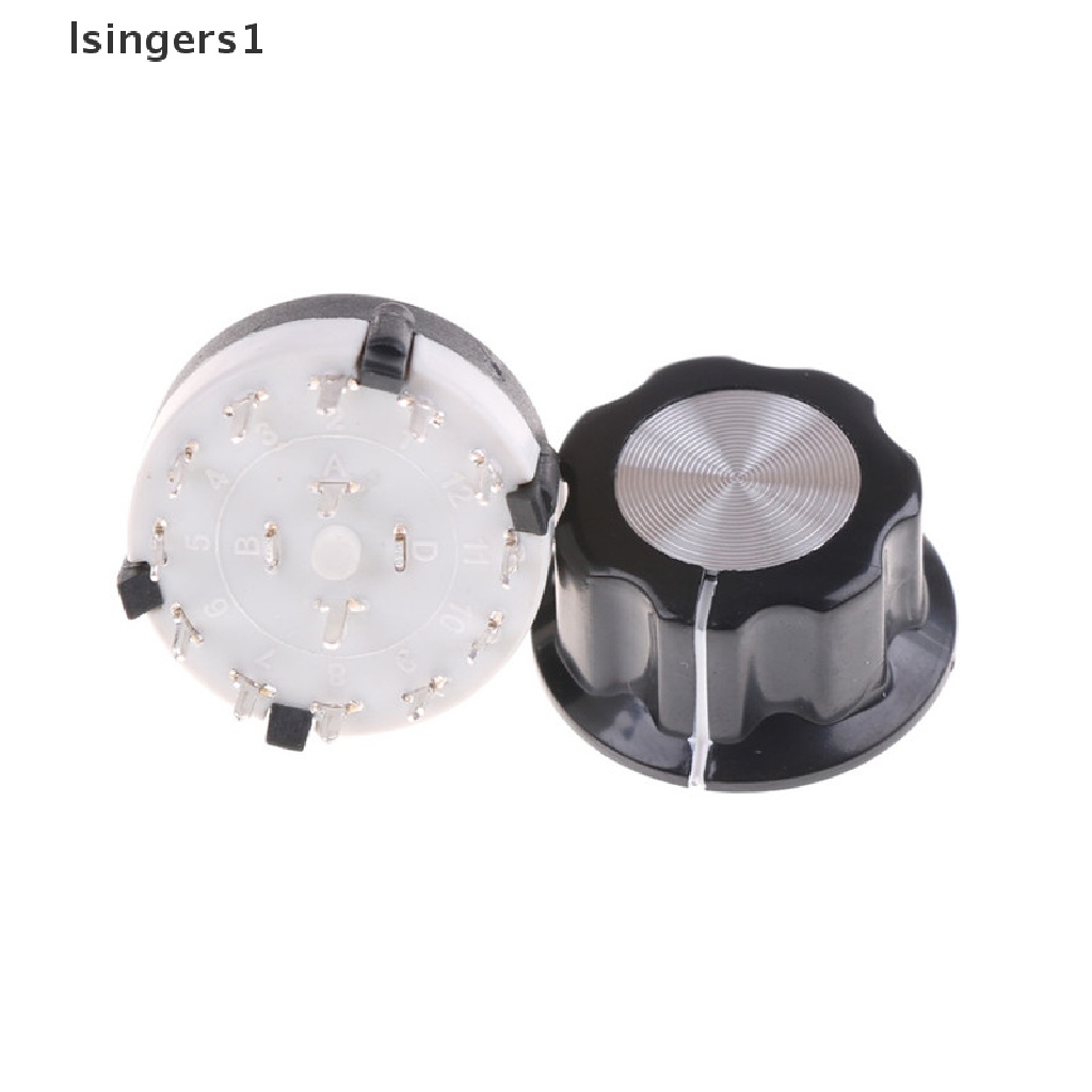 (lsingers1) Rs26 1pc Saklar Rotary Channel 2 Pole Posisi 6 Posisi Dengan Knob