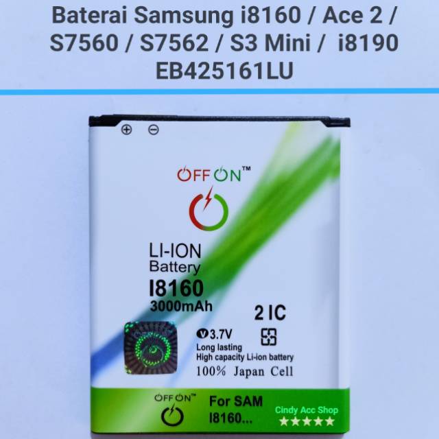 Baterai Doublepower Samsung Galaxy Ace 2 J105 J106 i8160 J1 Mini i8190 S3 Mini Batre Battery