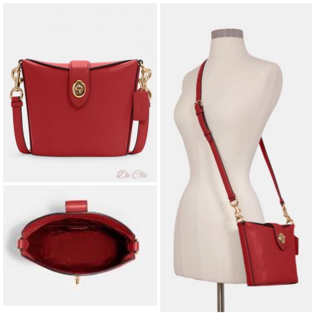 Tas Coach C2814 Addie Crossbody red sz 17/20x16x8cm