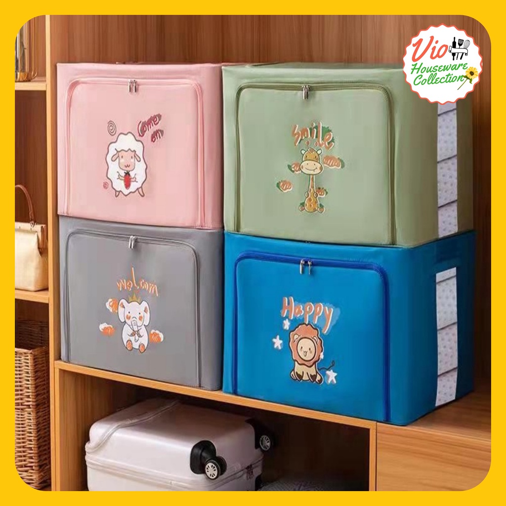 Storage Box Organizer Karakter 66 Liter Double Zipper Large Box 66L - Tempat Penyimpanan Pakaian Dan