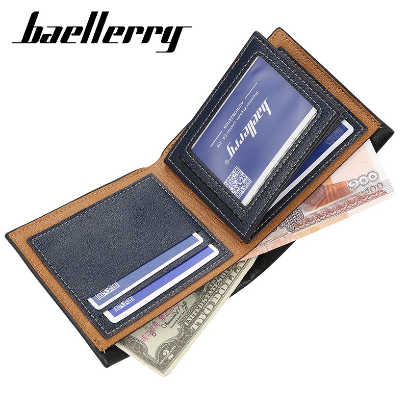 DOMPET LIPAT PRIA BAELLERRY KULIT HITAM ORTEO KARTU ORIGINAL SLOT SIMPLE KECIL COWOK KEREN PENDEK BRANDED WA582B5 DISTRO REMAJA LAKI KEKINIAN POLOS