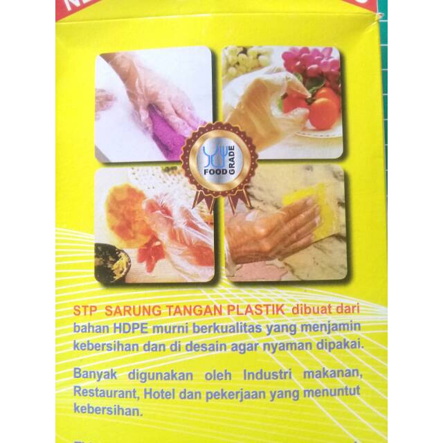 Sarung Tangan Plastik HDPE Food Grade (1 pasang)