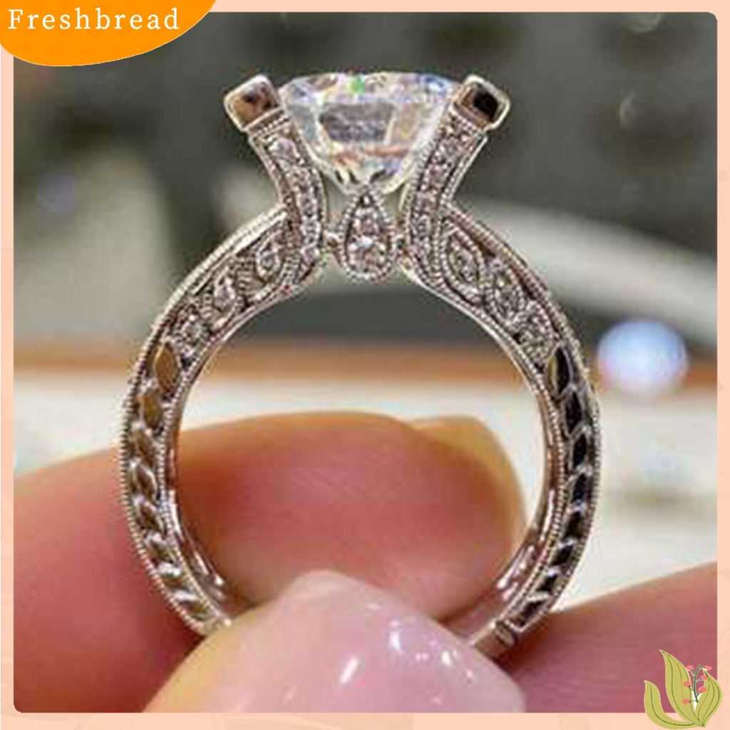 [TERLARIS]Women Cubic Zirconia Rhinestone Inlaid Wedding Finger Ring Engagement Jewelry