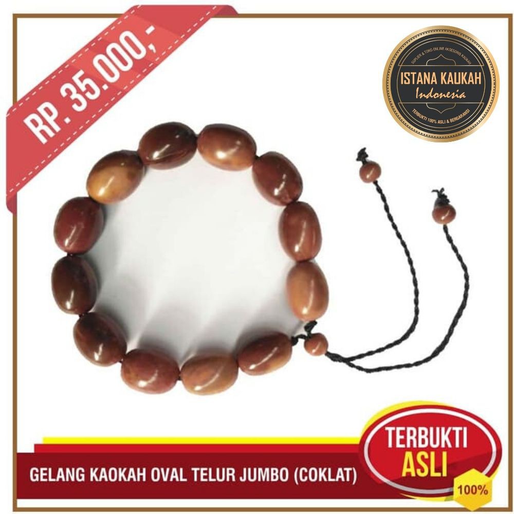 Gelang Kaukah Asli, Gelang Kokka Motif Oval Telur Jumbo - Istana Kaukah