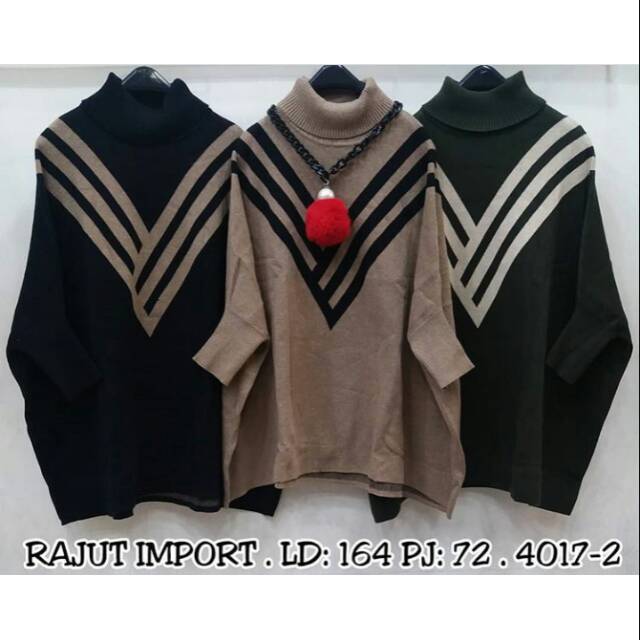 Kaos rajut import jumbo