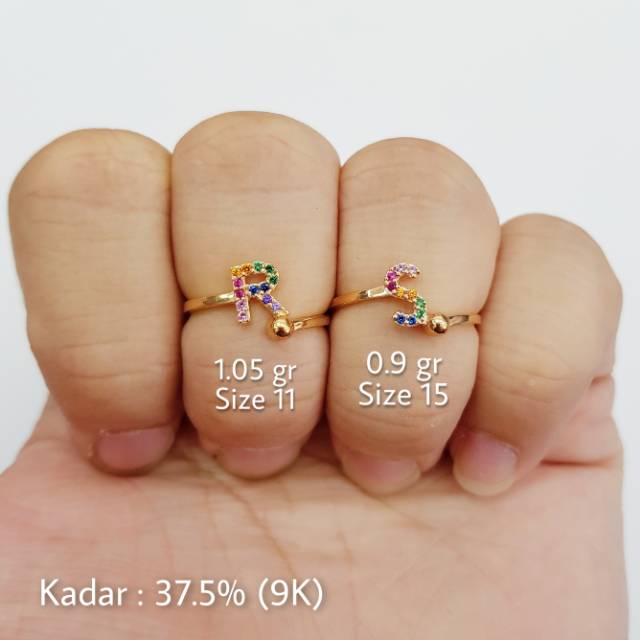 L20 - CINCIN HURUF R SIZE 11 & CINCIN HURUF S SIZE 15