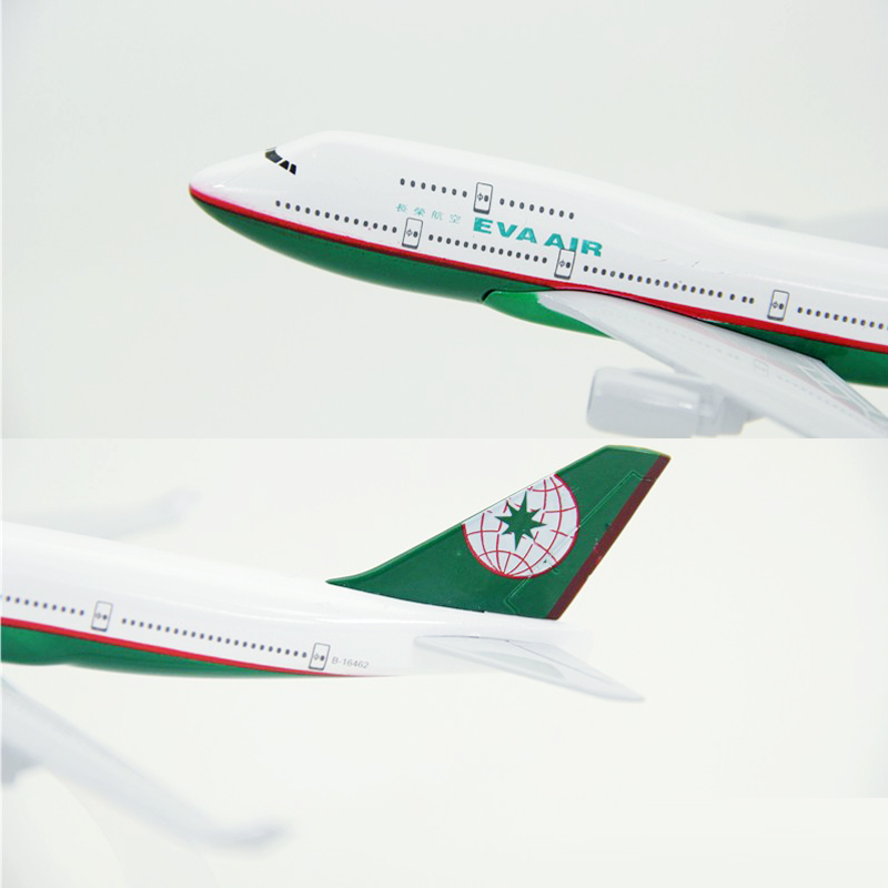 Taiwan Eva Air Boeing 747model Pesawat Die-cast Alloy Metal B747 Airplane Airlines Airways Model Pesawat 16CM/20CM