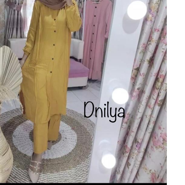 ✽ SETCEL LONG TUNIK POLOS JUMBO/LONG TUNIK TERBARU/FASHION WANITA//DNILYA ✦
