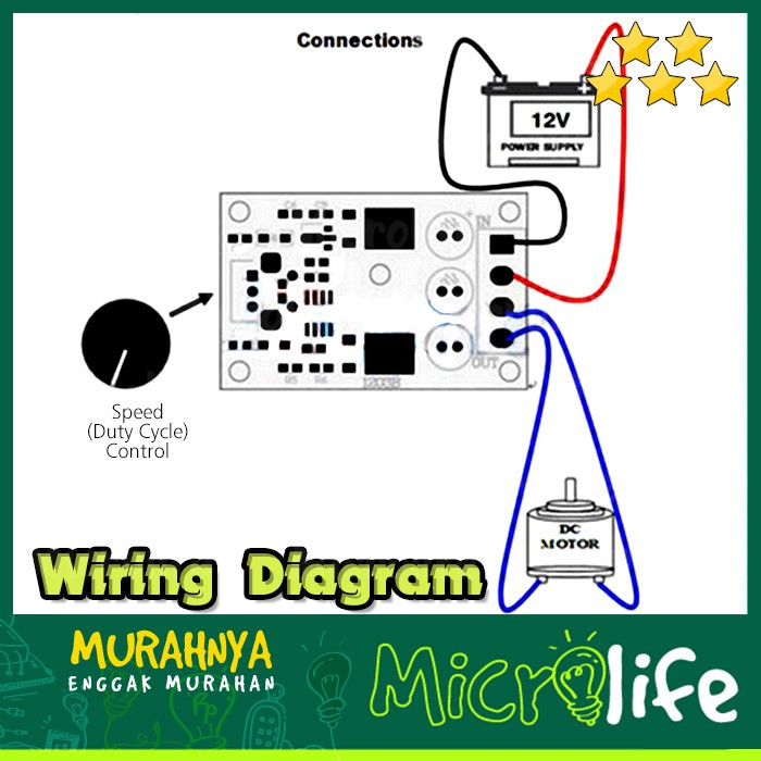 DIMMER DC 3A 80W PWM MOTOR SPEED CONTROLLER DIMER PENGATUR LAMPU LED