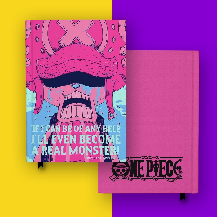 

Notebook Chopper Real Monster One Piece Anime Cosplay Buku Tulis Hardcover Jurnal Diary Custom