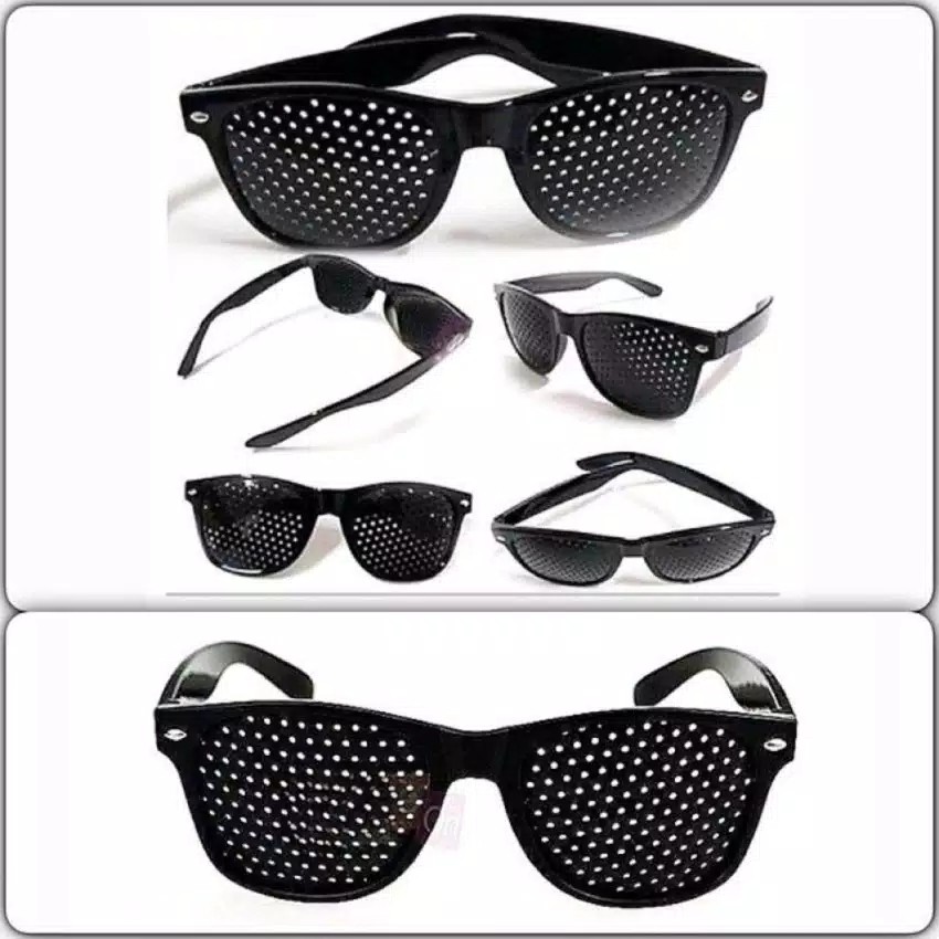 GL Kacamata terapi minus silinder pinhole glasses kesehatan