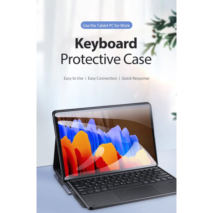 Keyboard Bluetooth Samsung Tab S7 Plus | Tab S7 FE - Premium Smartcase - Tab S7 Plus