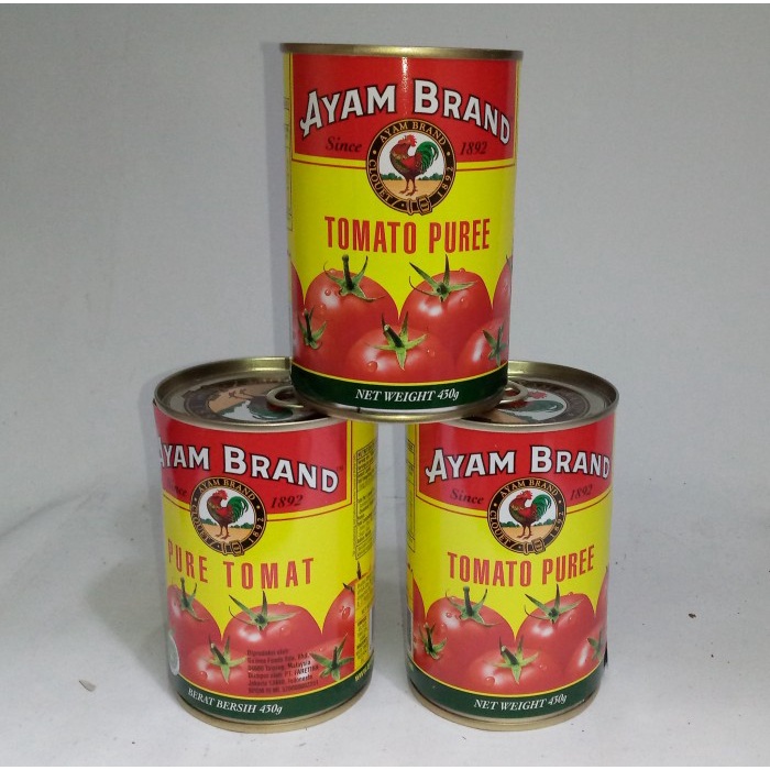

Kalengbuah- Ayam Brand Tomato Puree 430Gr X 3 Kaleng Paket Ekonomis -Buah-Kaleng.