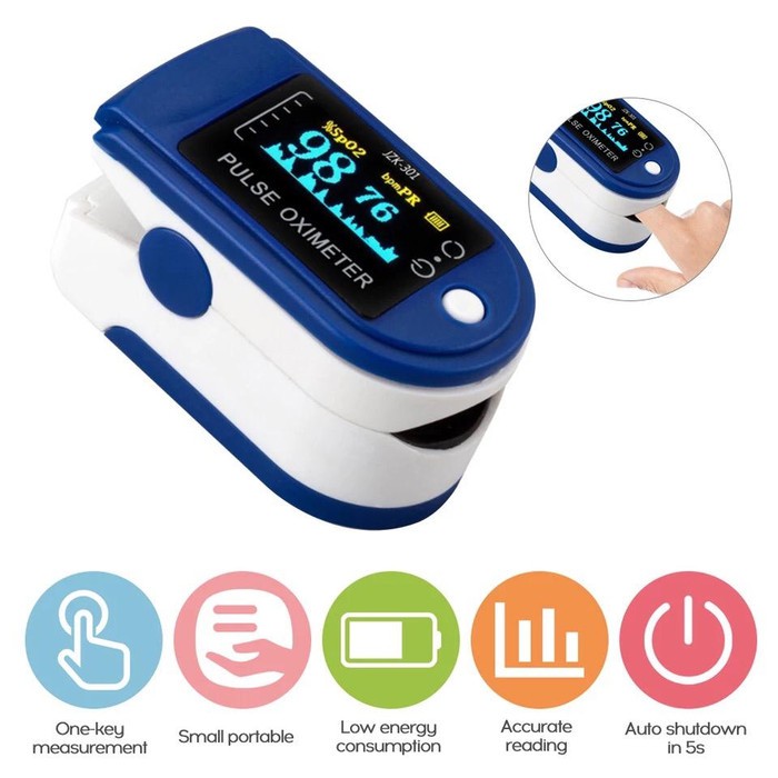 Fingertip pulse oxymeter Fingertip oximeter SpO2 LED Full Colour LK87