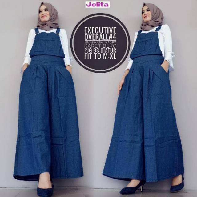 overall jeans muslimah