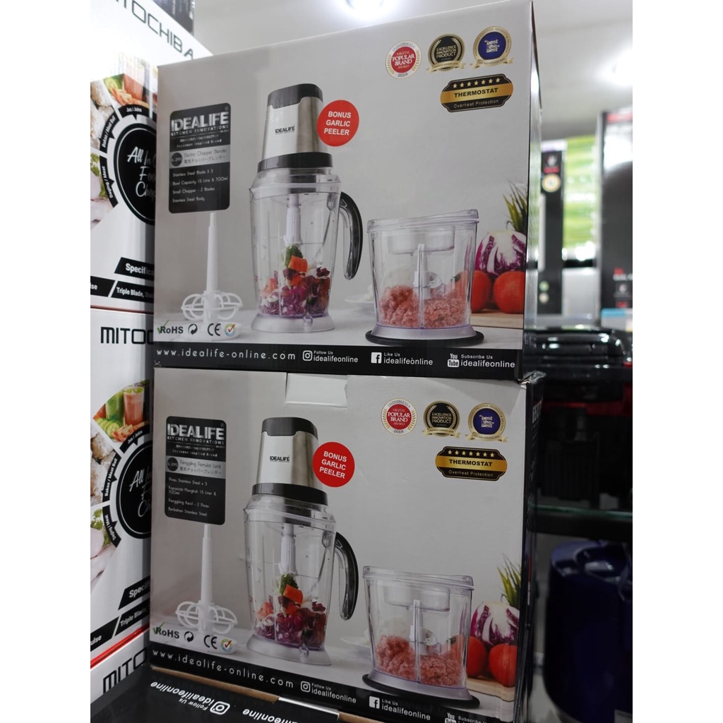 IDEALIFE - Electric Chopper Blender - Penggiling Listrik (IL-219S)