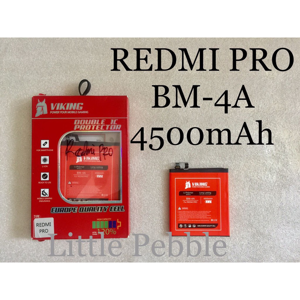 Baterai Viking 4500mAh Xiaomi Redmi Pro BM4A Double Power Batre Batere