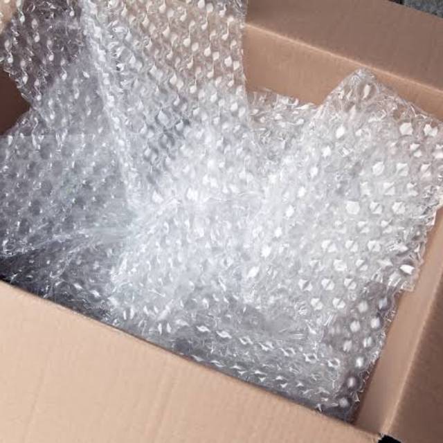 

Extra Packing Bubble Wrap atau Kardus