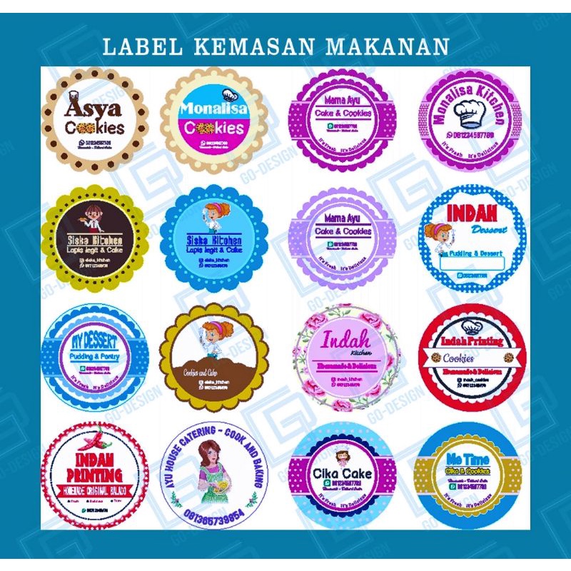 

cetak stiker/label bulat label nama label makanan